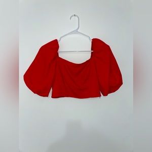 Size XS Puff Sleeved Crop Top